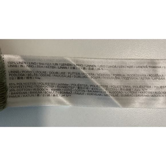 New‎ MNG Linen Pants Green Drawstring Pull On Pockets Straight Leg XL - Picture 5 of 8